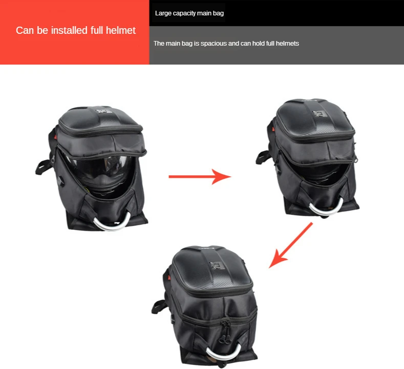 

Men's motorcycle cycling backpack hard shell helmet backpack locomotive travel computer bag