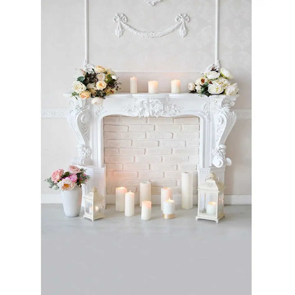 Виниловый фон для детской фотосъемки съемки с изображением белой гостиной