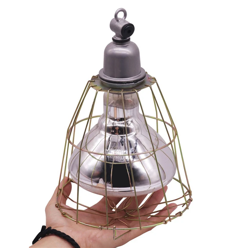 

10 Pcs Stainless steel Wire Lampshade OR Ceramic Insulation 10 pcs E27 Lamp Cap Farm Animal Insulation Cages Equipment
