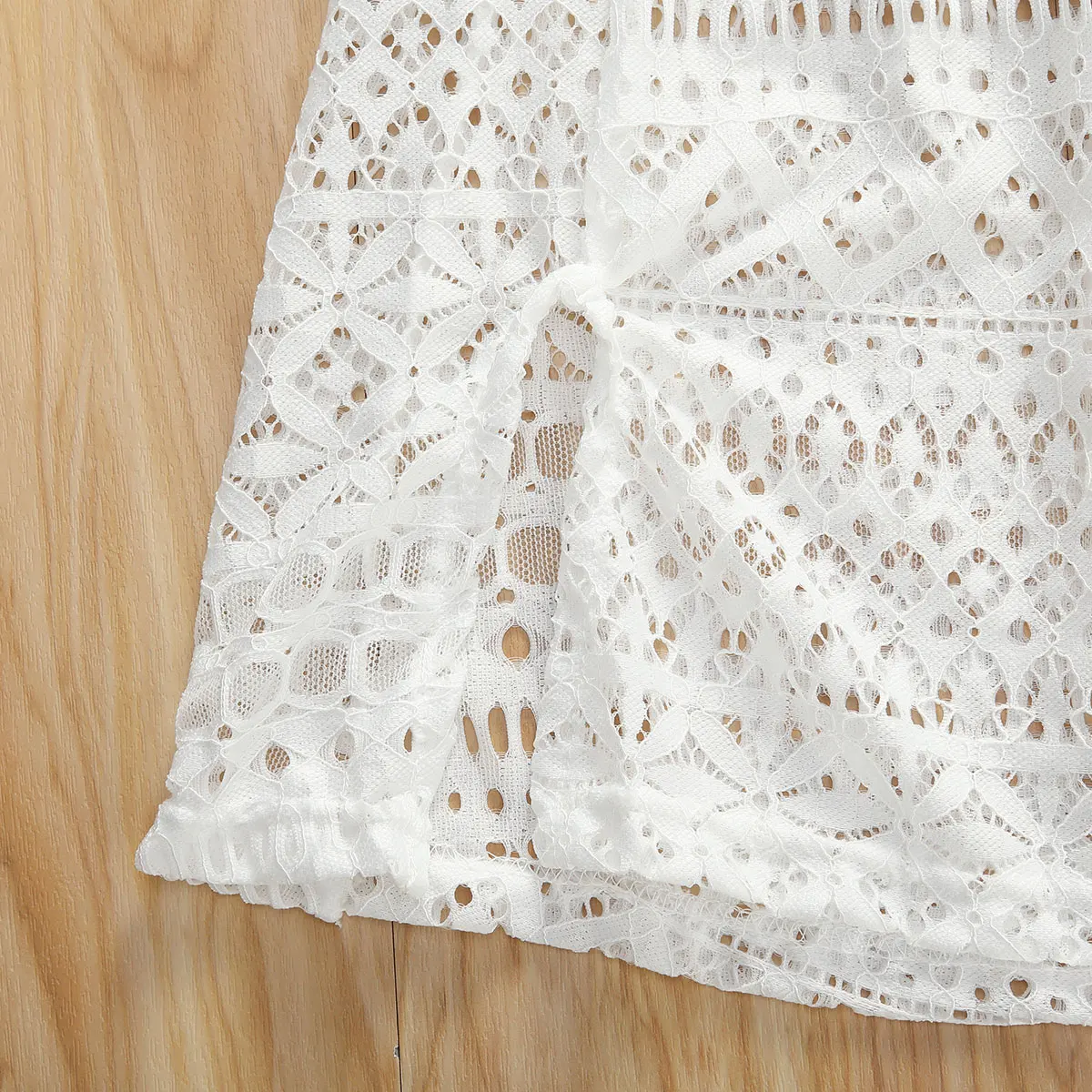 От 1 до 6 лет комплекты одежды с кружевными цветами для маленьких девочек топы на