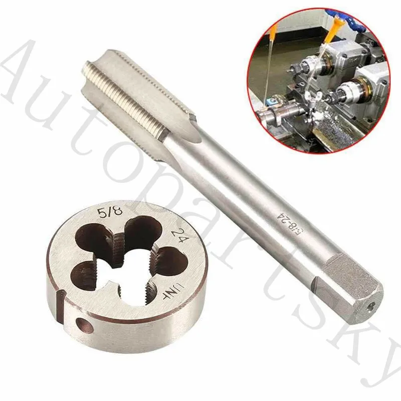 Хорошее качество новинка 5/8 &quot 24 5/8&quot x UNF HSS Threading Gunsmithing Tap and Die Set|Гайки и болты| |