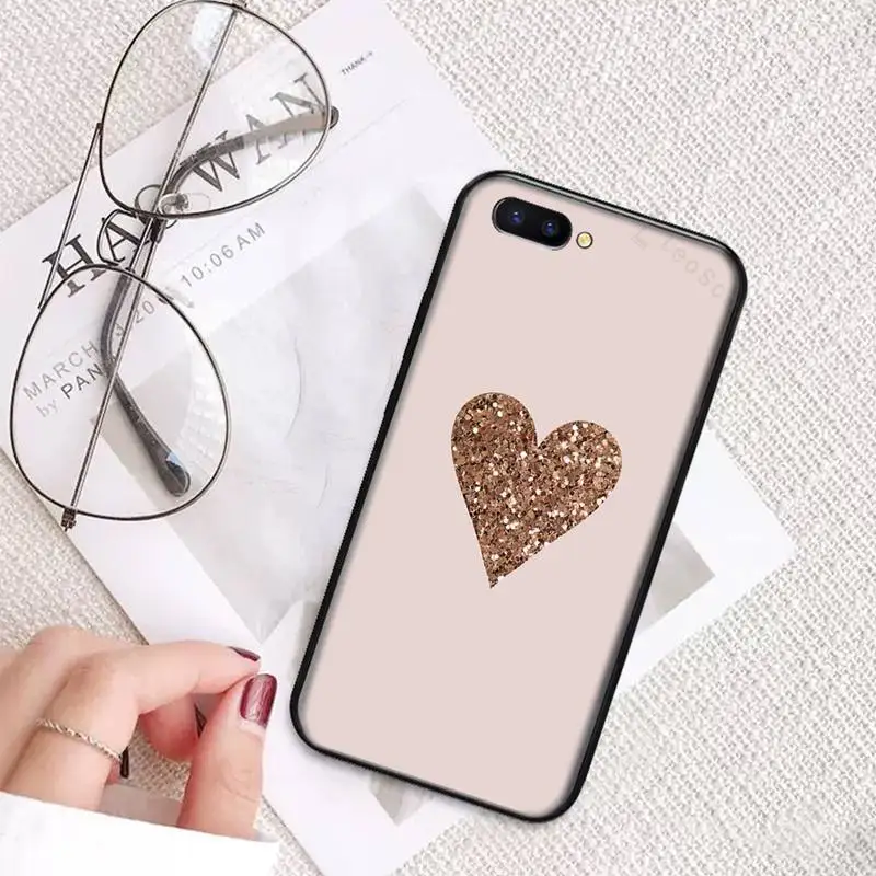 

Gold Rose Glitter Love Phone Case For OPPO A ax 3 5 3 37 57 59 37 73 75 83 71 2018 11 1k s PRO
