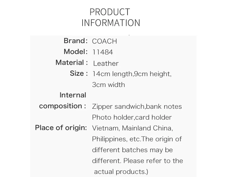 Бумажник на молнии среднего угла COACH F11484