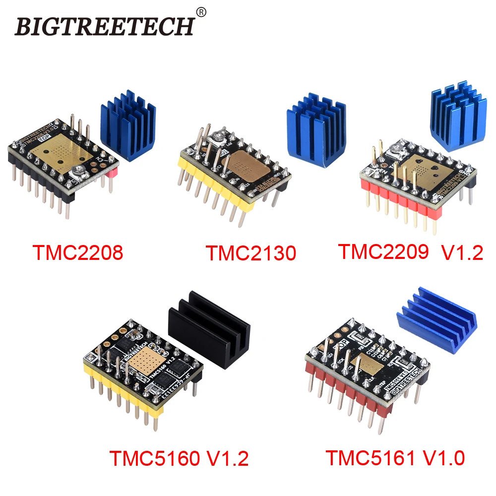 5 шт. TMC2209 TMC2208 UART TMC2130 TMC5160 TMC5161 Драйвер шагового двигателя для 3d принтера плата управления