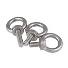 Болты с кольцевым крюком из нержавеющей стали A2, крепежные болты M3, M4, M5, M6, M10, M12M, M18, 1 шт.