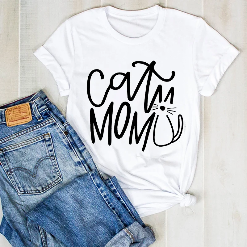 

Women Lady Cartoon Dog Paw Flower Print Cute Fashion Summer Ladies T Tee Tshirt Womens Female Top Shirt Clothes Graphic T-shirt