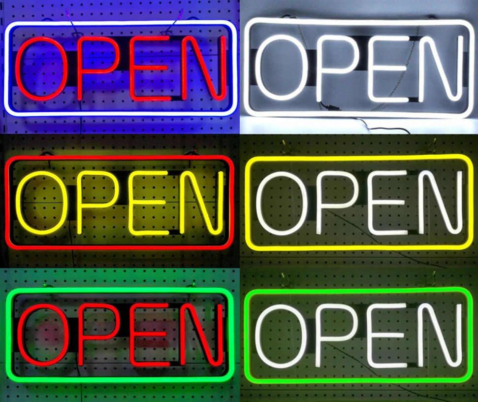 Деко светящаяся табличка светодиодный магазин Open Логотип Супер яркий светильник