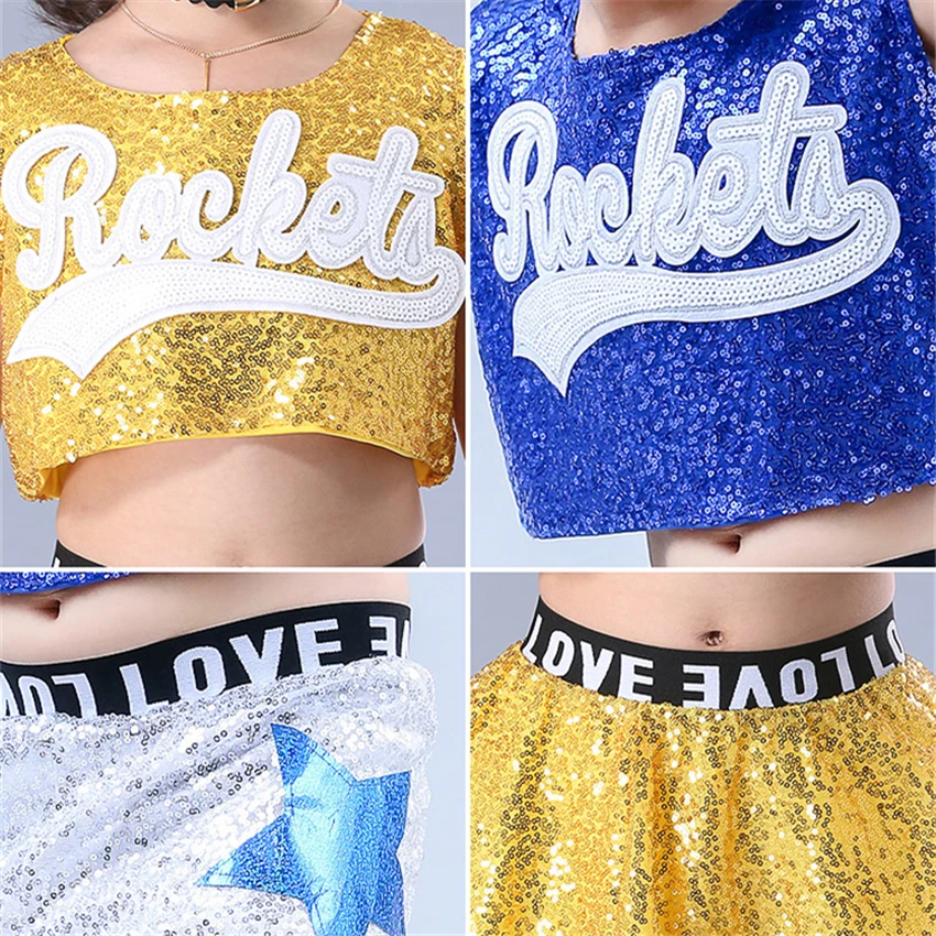 Детская одежда для джазовых танцев костюмы девочек костюм выступлений в стиле