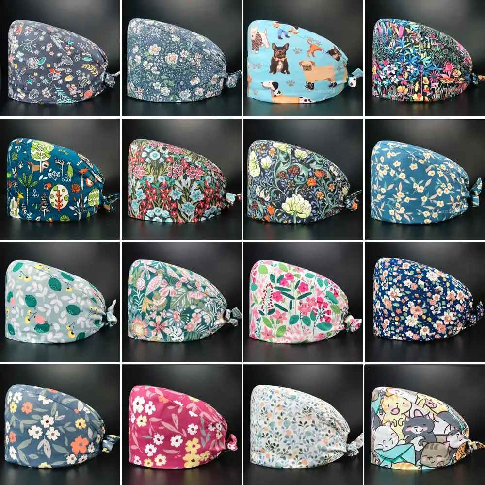 

New Good Quality Nurse Cap Beauty Salon Pet Hospital Surgical Cap Dental Pharmacy Laboratory Scrub Cap Clinic Clinical Cap Scrub