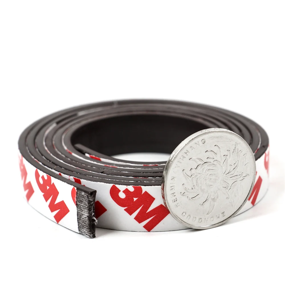 

1 Meter 12*2 mm self Adhesive Flexible Magnetic Strip 3M Rubber Magnet Tape width 12mm thickness 2mm