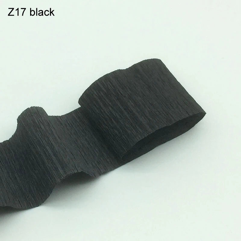 Z17 black Декорации 5 см x 250 см баннеры конфетти растяжки DIY Бумажная гирлянда крепированная бумага Свадьба День Рождения Вечеринка фотографии фоны - Цвет: Z17 black