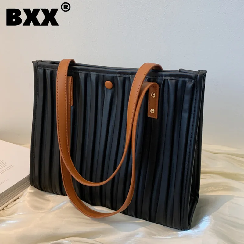 

[BXX] простые сумки через плечо из искусственной кожи высокой емкости для женщин 2021 Осенняя брендовая сумка через плечо трендовая Роскошная с...