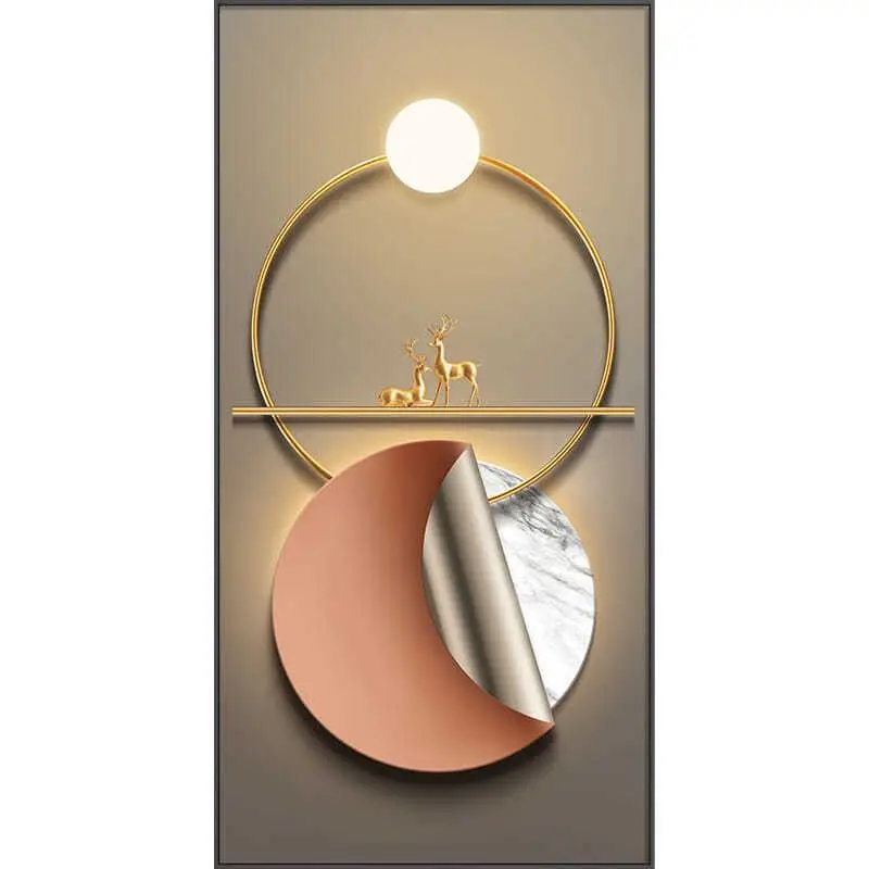 

Modern simple porch decorative painting vertical version of the atmosphere light luxury wind door corridor murals high-grade liv