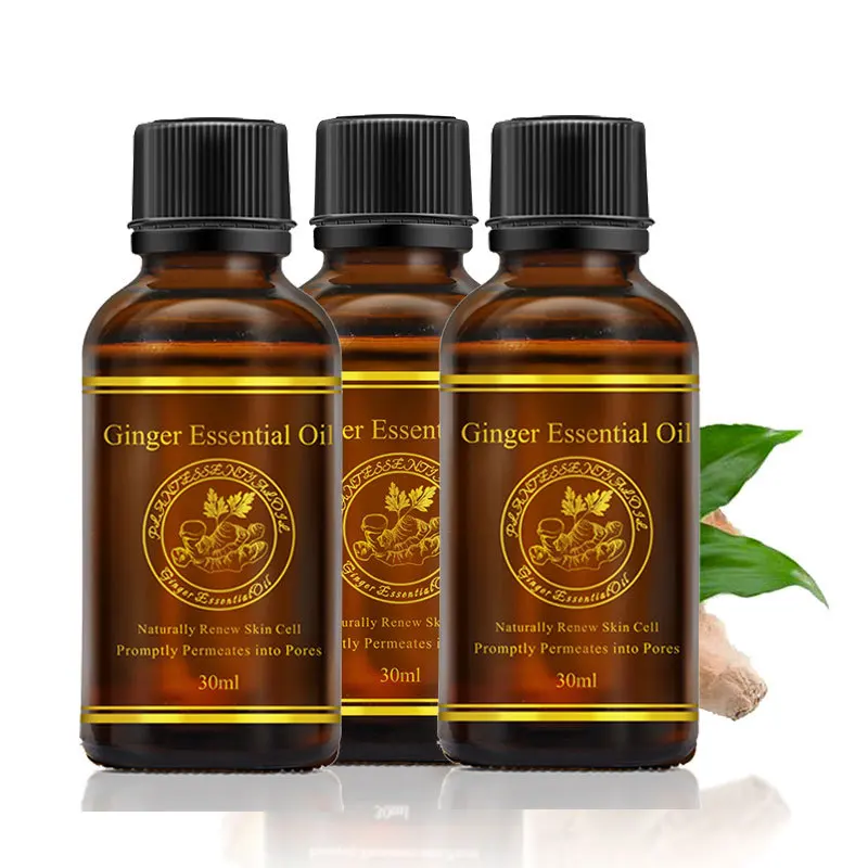 Новое растительное терапевтическое лифодренажное масло имбирного масла