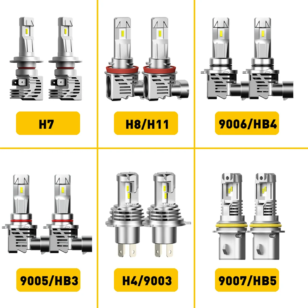 AUXITO Mini 9005 9006 LED Headlight Bulb H4 H11 9003 H8 HB3 Auto Lamp For Lexus GX470 LX570 GS RX 330 IS200 NX RX 300 images - 6