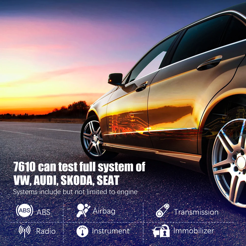 Автомобильный сканер OBD2 Autophix 7610 автомобильный диагностический инструмент ABS SRS Oil