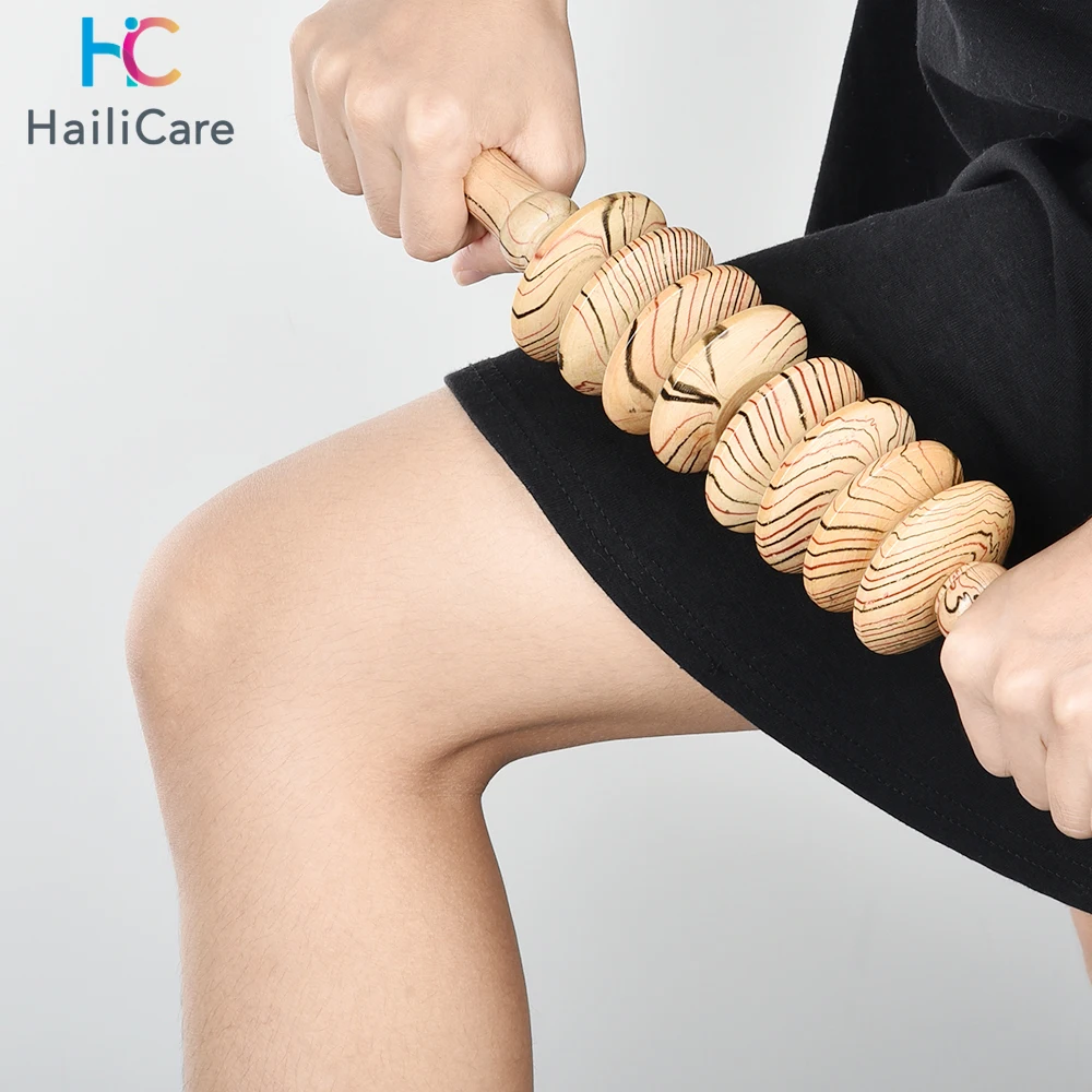 

1 шт. деревянная Массажная палочка, роликовый массажер, рефлексотерапия, инструмент для массажа рук и ног, роликовая терапия, меридианы