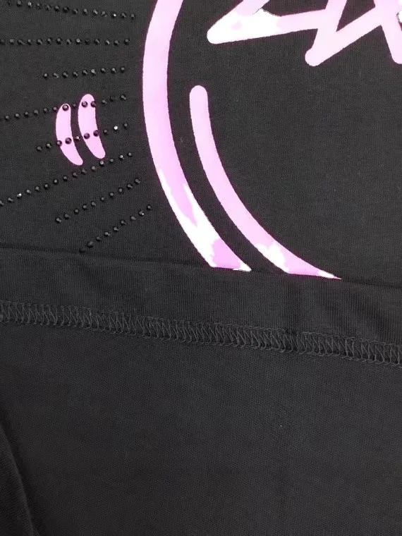 

Women T-shirt 2021 Spring and Summer New Ladies Stitching Printed Round Neck Short-sleeved T-shirt