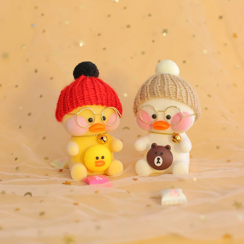 Новый Kawaii LaLafanfan кафе подвеска с форме утки брелок мультфильм Милая желтая утка