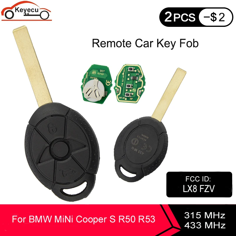 KEYECU 3-кнопочный бесключевой доступ система EWS удаленный Автомобильный ключ 315 / 433