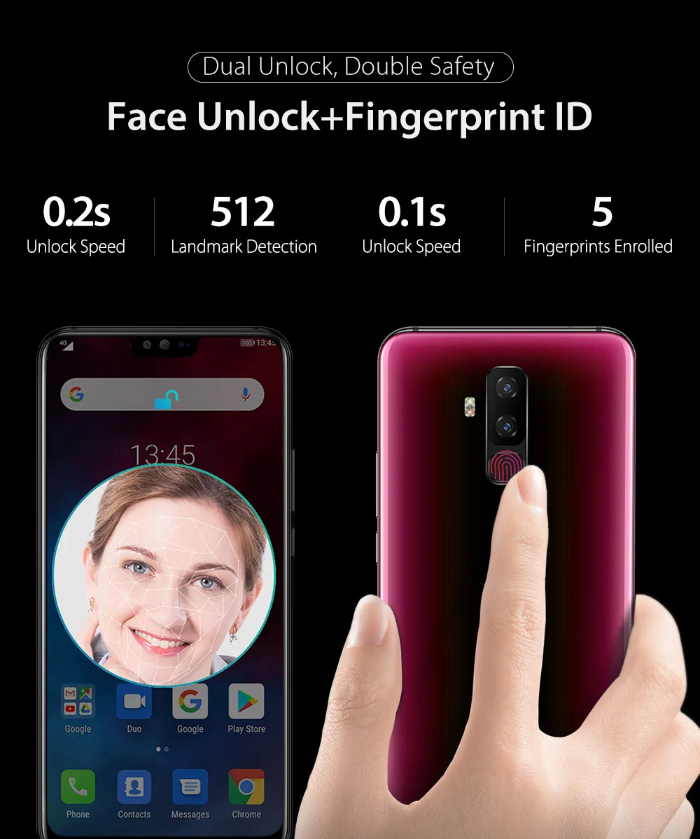 Мобильный телефон Ulefone T2 4G, 6,7 дюймов, Android 9,0, смартфон, 6 ГБ, 128 ГБ, Восьмиядерный, отпечаток пальца, Беспроводная зарядка, две sim-карты, глобальная версия