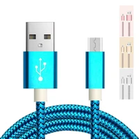 1m nylon braided micro usb phone charging cable data transfer cord for android