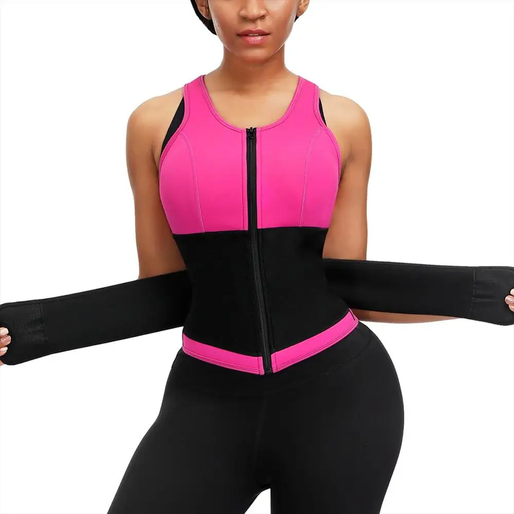 HEXIN размера плюс неопреновый корректирующий жилет для талии сауны фигуру