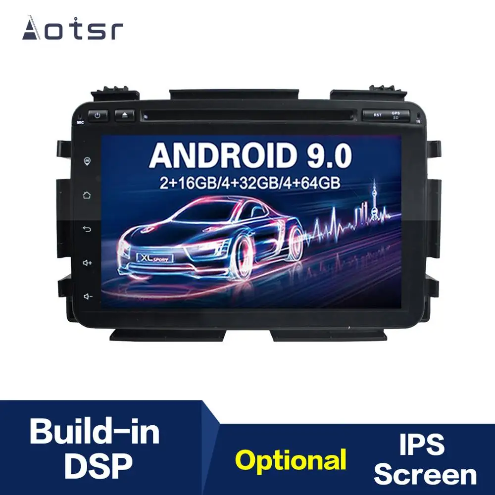 Автомобильный DVD-плеер 8 &quotAndroid 9 DSP IPS GPS навигация для HRV VEZEL 2015-2018 Tape Recorder головное