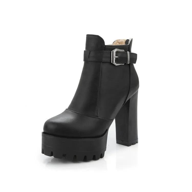 

Big Size Simple waterproof platform short boots boots women shoes ankle boots for women ladies boots shoes woman winter