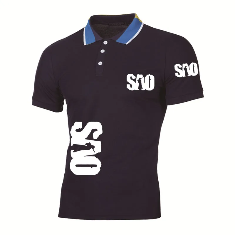 Мужская хлопковая рубашка-поло с принтом Мастера онлайн | одежда