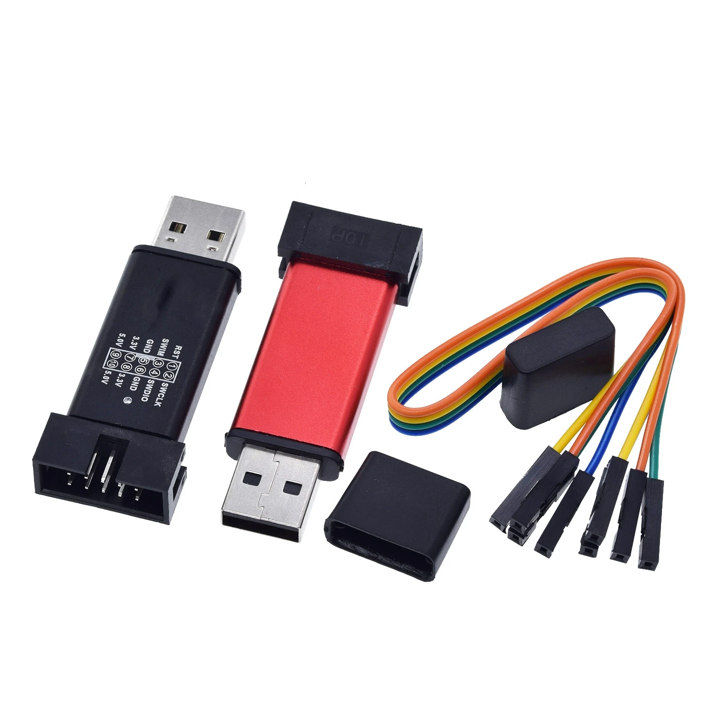 1 комплект ST LINK Stlink ST-Link V2 Mini STM8 STM32 симулятор скачать программист Программирование с крышкой DuPont кабель ST Link V2