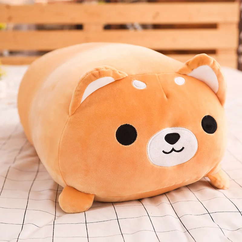 yellow Супер Мягкий Пингвин плюшевая игрушка мягкая Черная Кошка Хомяк большая подушка для сна подушка для девочки Декор кровати корги зимняя подушка подарок - Цвет: yellow