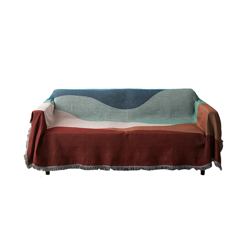 

Boundless Qiuhai sofa cover towel woven fabric sofa cover dust-proof line blanket spot couch covers