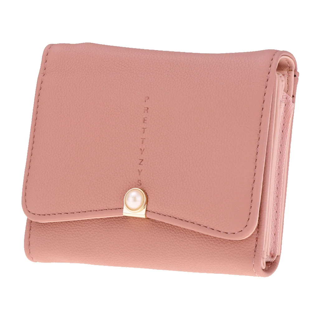 

Women Simple Leather Wallet Button Clutch Purse Girl Short Handbag Lady Bags