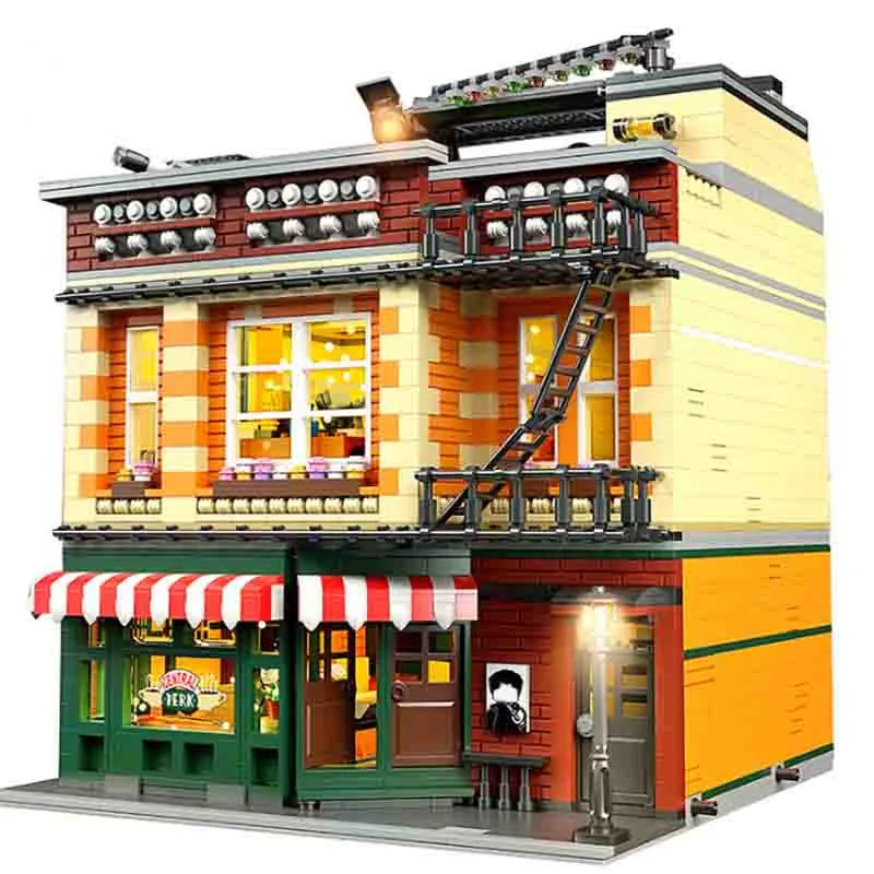

MOC Corner Cafe House Series Building Blocks Modular Sets MOC Bricks DIY Toys Creative Brithday Gifts for Kids Friends