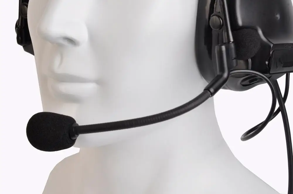 Z-TAC Genuine Upgrade Tactical Headset Noise Reduction Headset Z051 BK And PTT U94 Airsoft Z113 Free Camo Headband