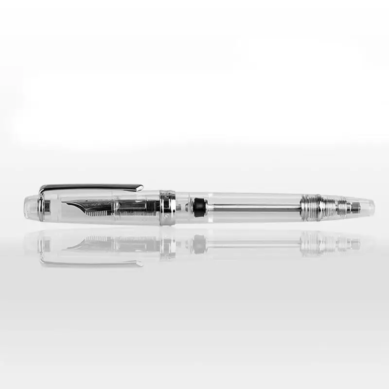 

PENBBS 268 Vacuum Filling Fully Transparent Fountain Iridium Pen Pen M Writing Nib Supplies Resin Gift Office B3N3