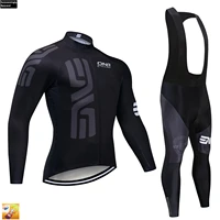 2021 pro team black custom bicycle cycling jersey autumn sets men outdoor sports clothes 16d bike riding sportswear long sleeve