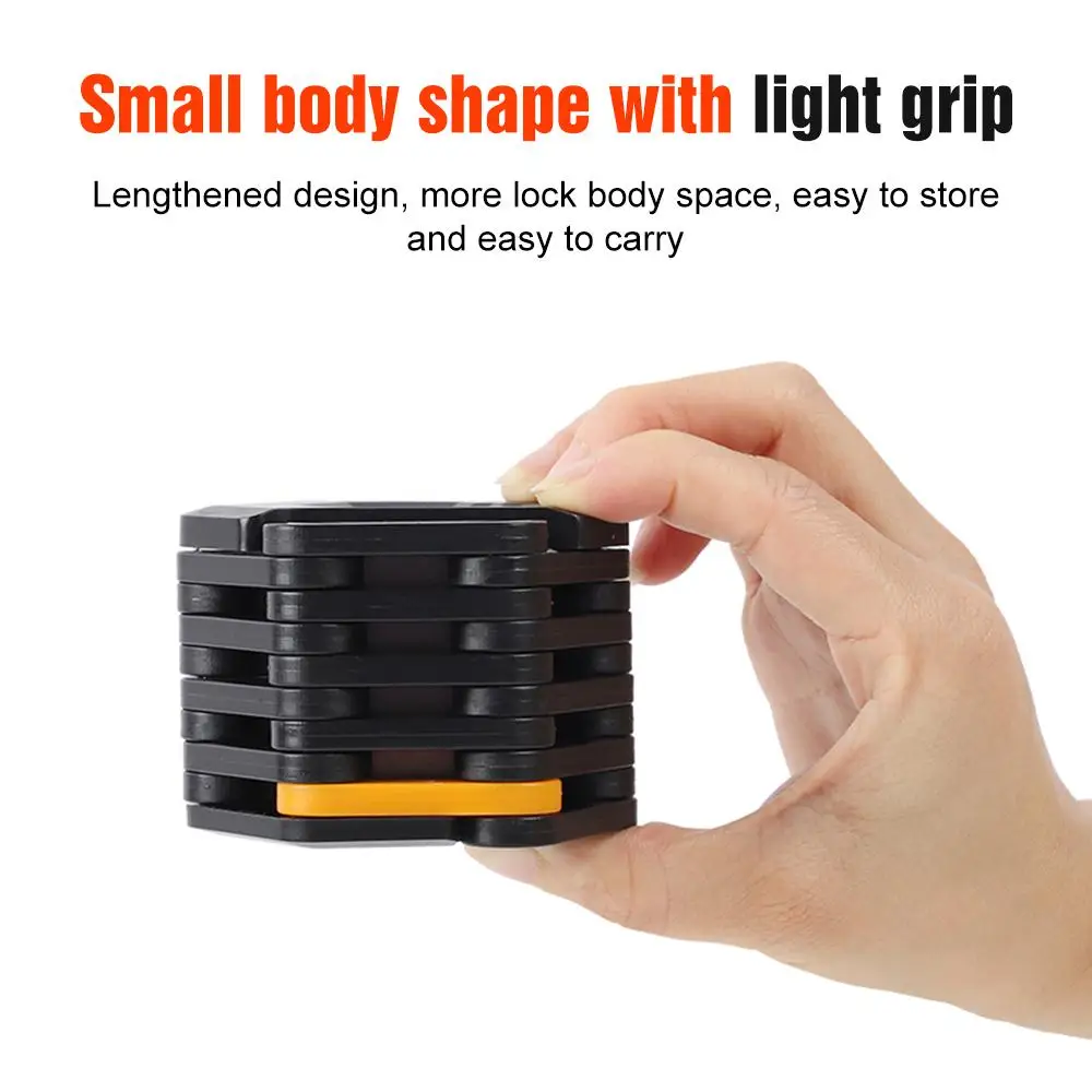 

Chain Lock Folding Bike Lock Keys Riding Heavy Duty Bike Lock with Mounting Bracket Safety Fold Cycling Bicycle Lock Outdoor