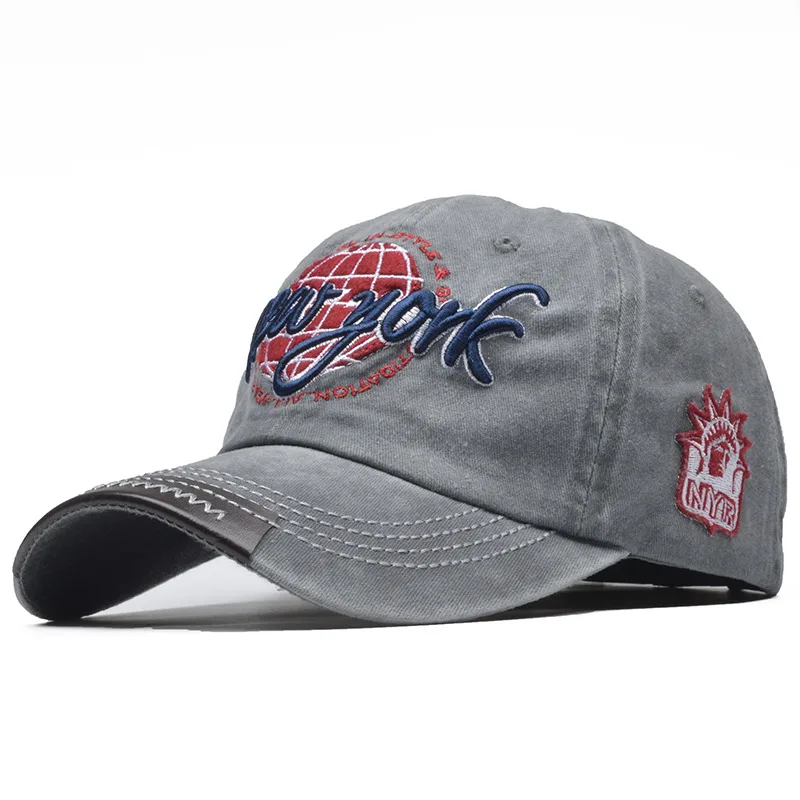 [NORTHWOOD] Новая мода мужская бейсболка Женская бейсболка Нью-Йорк Snapback Hat Бренд Папа Шляпы Gorra Ny Bone Trucker Cap - Цвет: Серый