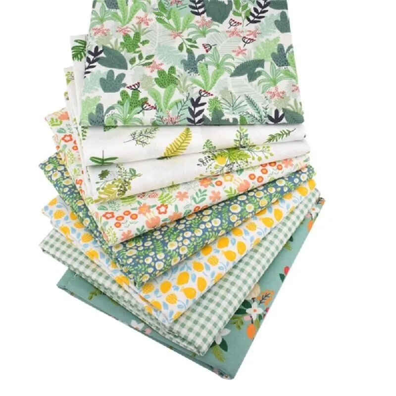 

New All Cotton Twill Printed Fabric DIY Hand Patchwork Set 8 Piece Cotton Floral Cartoon Fabric Halloween Fabric By The Yard