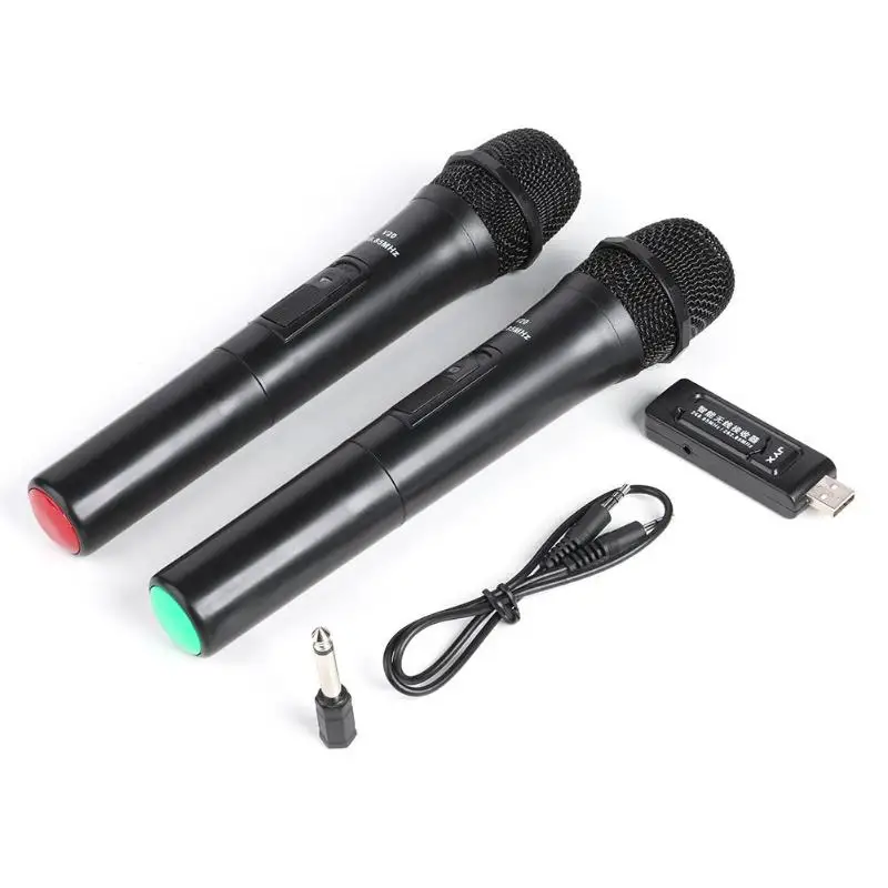 

1pc/2pcs Smart Wireless Microphone Handheld Mic with USB Receiver for Karaoke Speech Loudspeaker Audio Microphones Tools