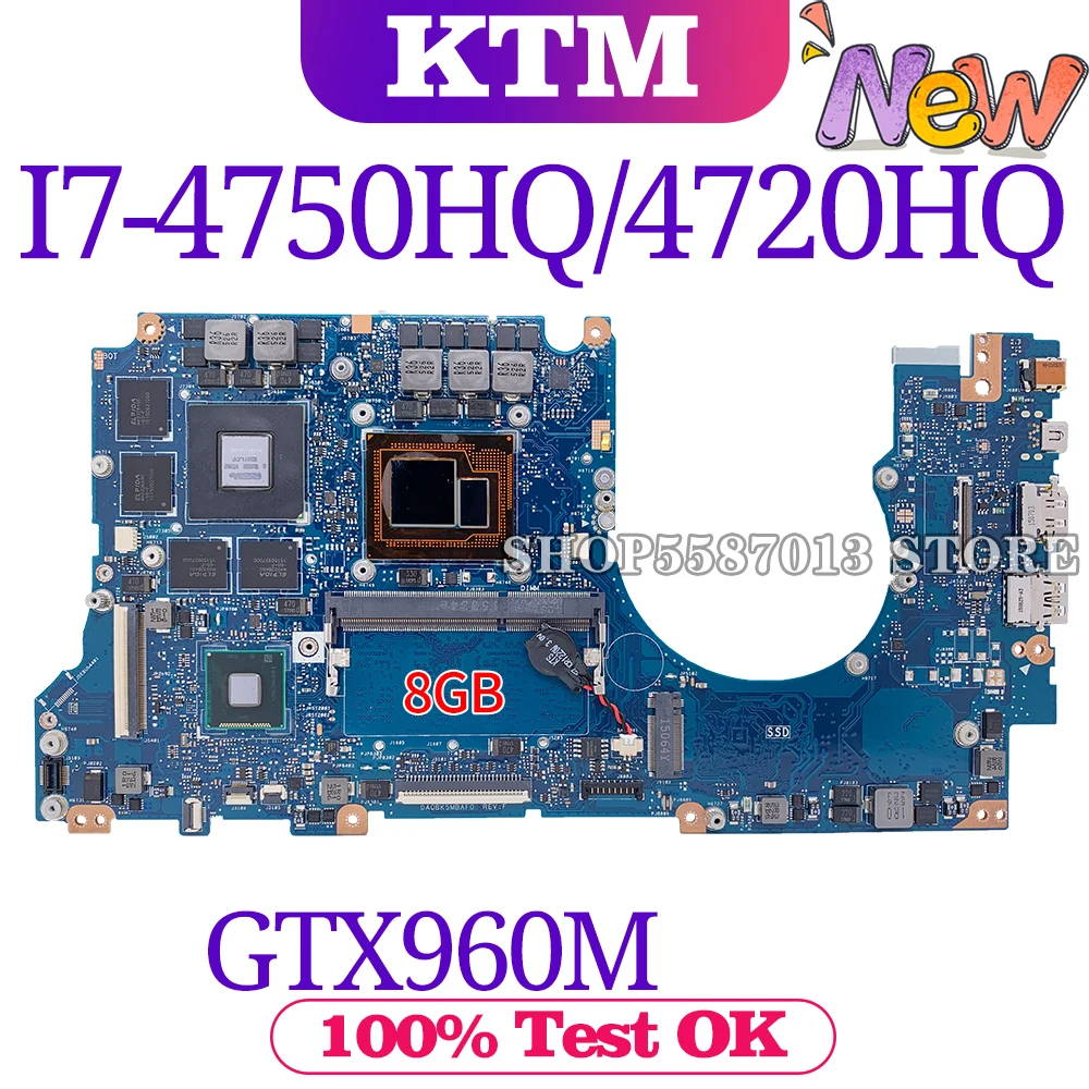 Материнская плата N501J для ноутбука ASUS N501JW G501J G501JW UX501J UX501JW G60JW системная 100%
