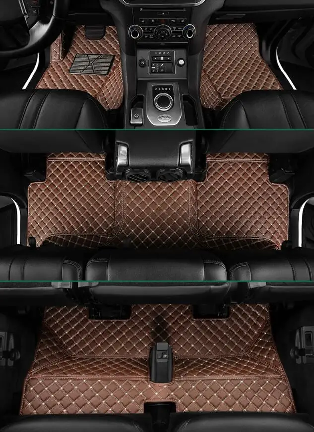 Автомобильный напольный коврик для Land Rover Discovery 4 LR4 2010-2016 коврики ступеней кожаные