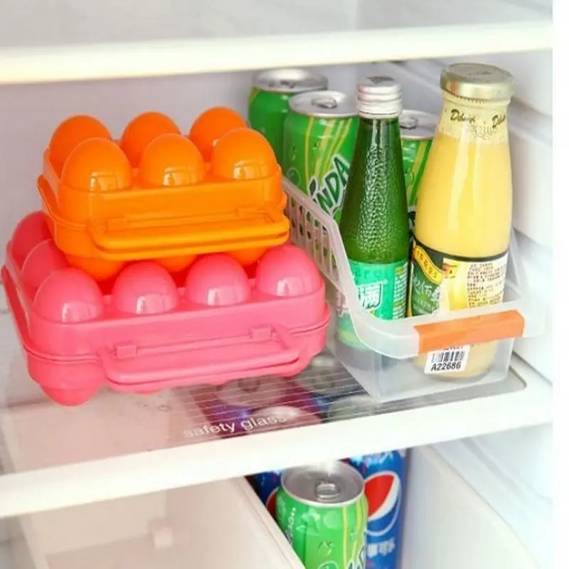 

Portable Kitchen Convenient Container Egg Storage Boxes Container Hiking Outdoor Camping Carrier For Egg Case Box Home^1