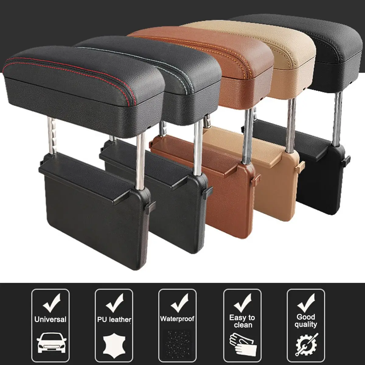 5 цветов универсальный ящик для хранения в подлокотнике автомобиля регулируемая