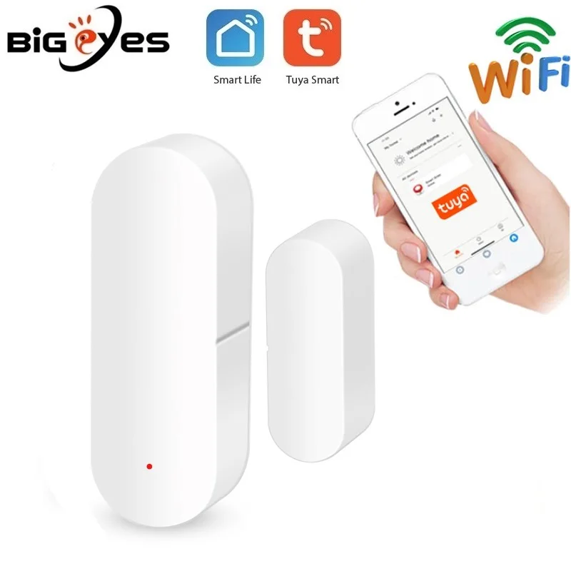Смарт датчик дверного зазора Tuya Wi Fi детекторы открытия/закрытия помещения
