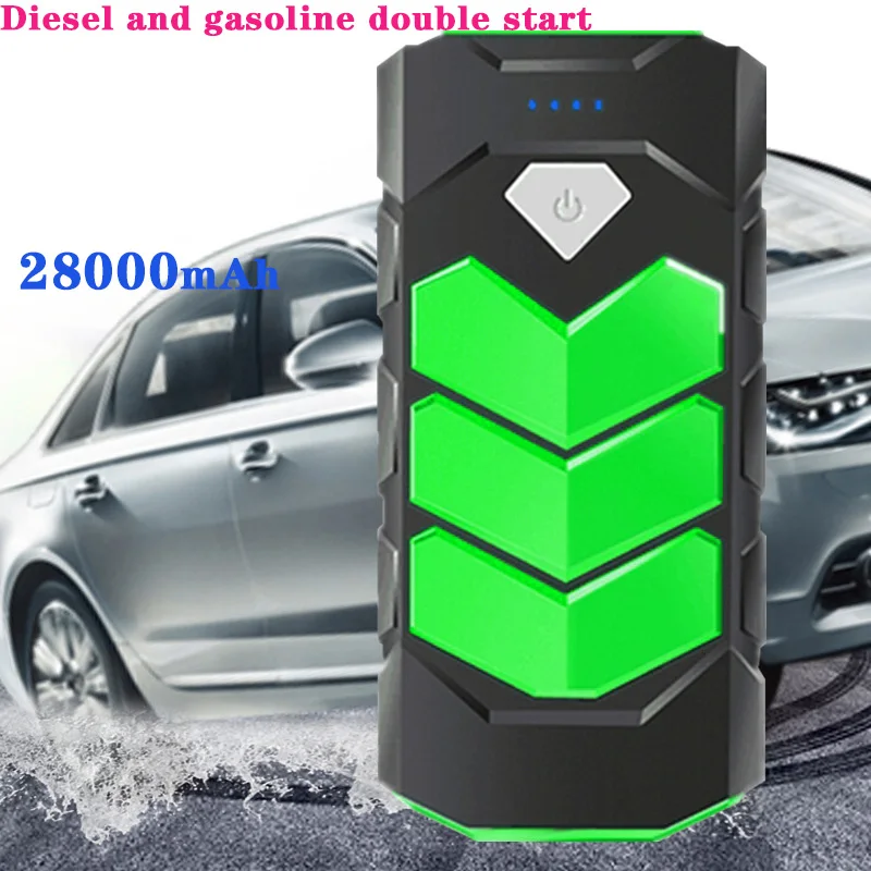 

2021 Super Power2000A Starting Device 28000mAh 12V Car Jump Starter Power Bank Car Charger For Car Battery Booster Buster LED