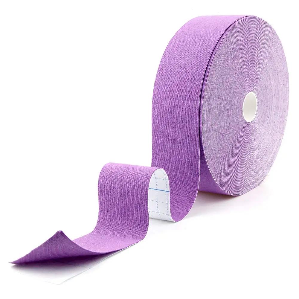 purple Упаковка из 10 шт. кинезиологическая лента 5 м атлетические спортивные ленты в рулонах для коленного сустава протектор Водонепроницаемый повязка для мышц 2,5/5/7,5/10/15 см Ширина - Цвет: purple