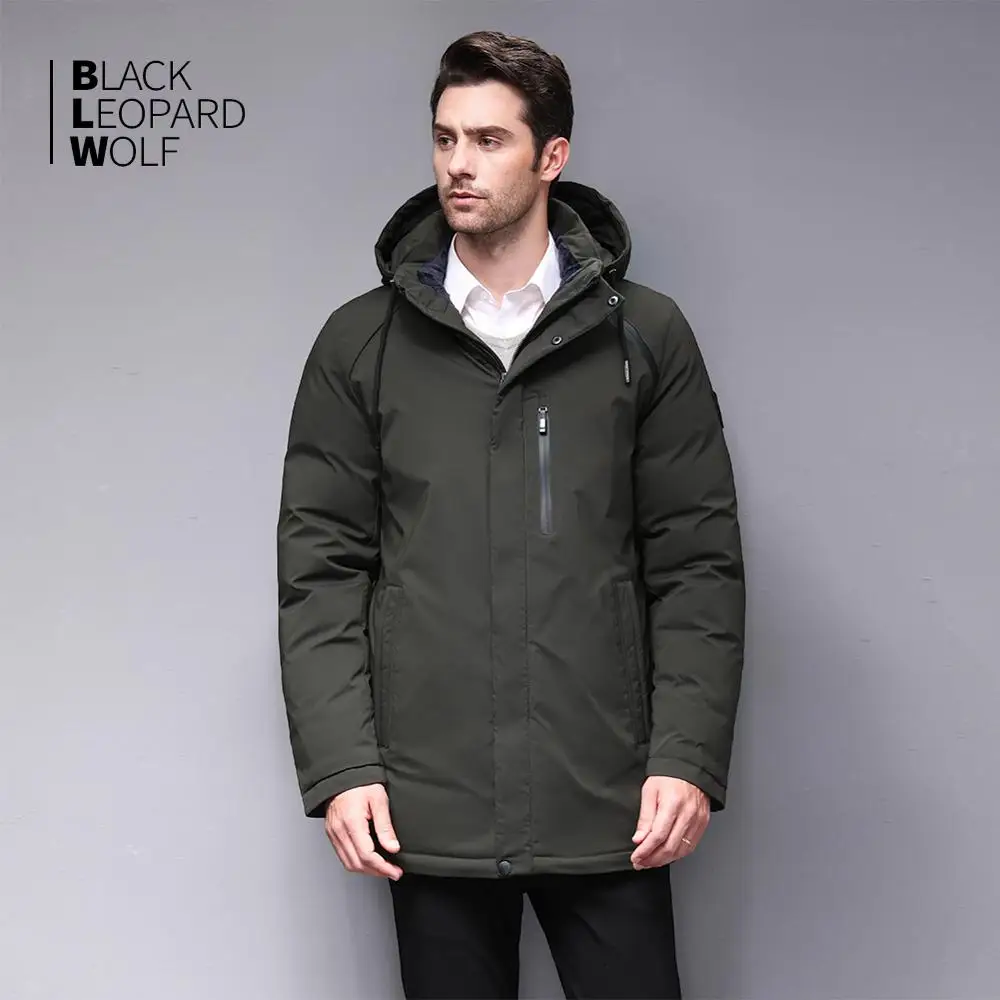 Blackleopardwolf 2019 Зимняя мужская модная куртка толстая парка для мужчин аляска съемная